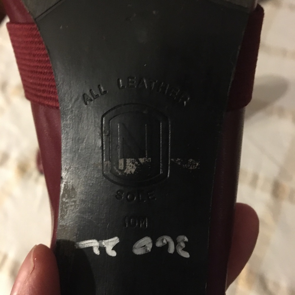 10M DEEP RED NORDSTROM LEATHER SHOES - Picture 5 of 9